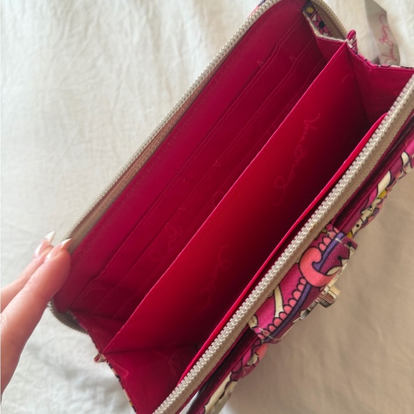 Vera Bradley Pink and Purple Floral Wallet - Picture 6 of 6